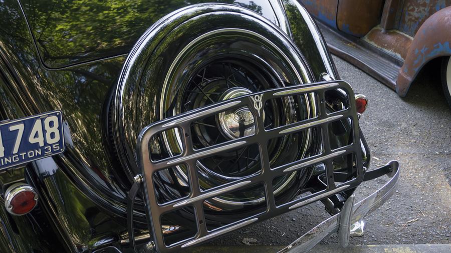 1935 Ford Spare Tire 21z Photograph by Cathy Anderson