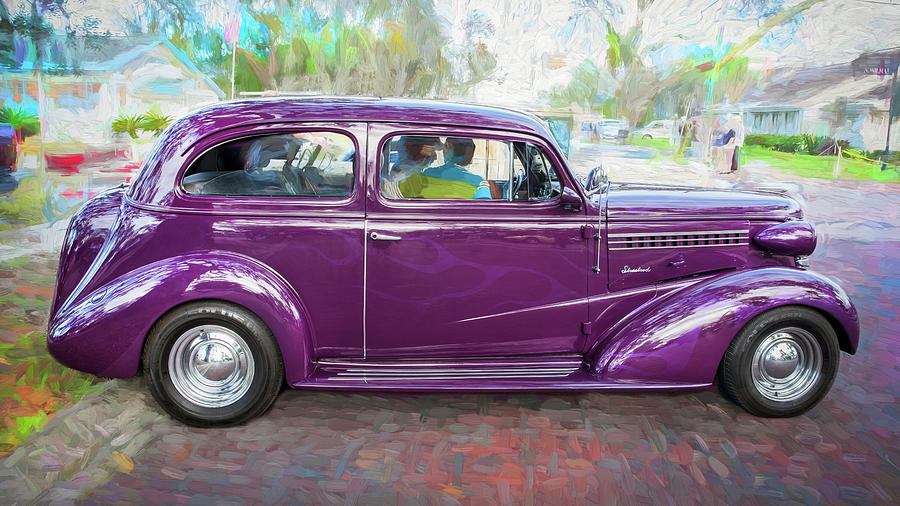 1938 Chevrolet 2 Door Sedan Deluxe C119 Bw Photograph By Rich Franco
