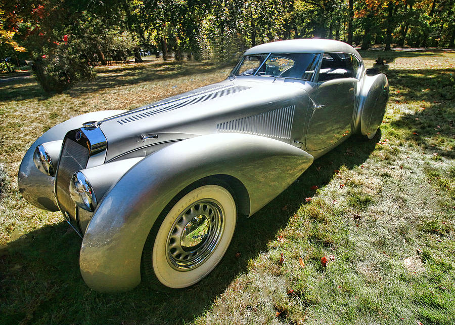 1938 Delage D8 - 120 Aerodynamic Coupe Photograph by Allen Beatty
