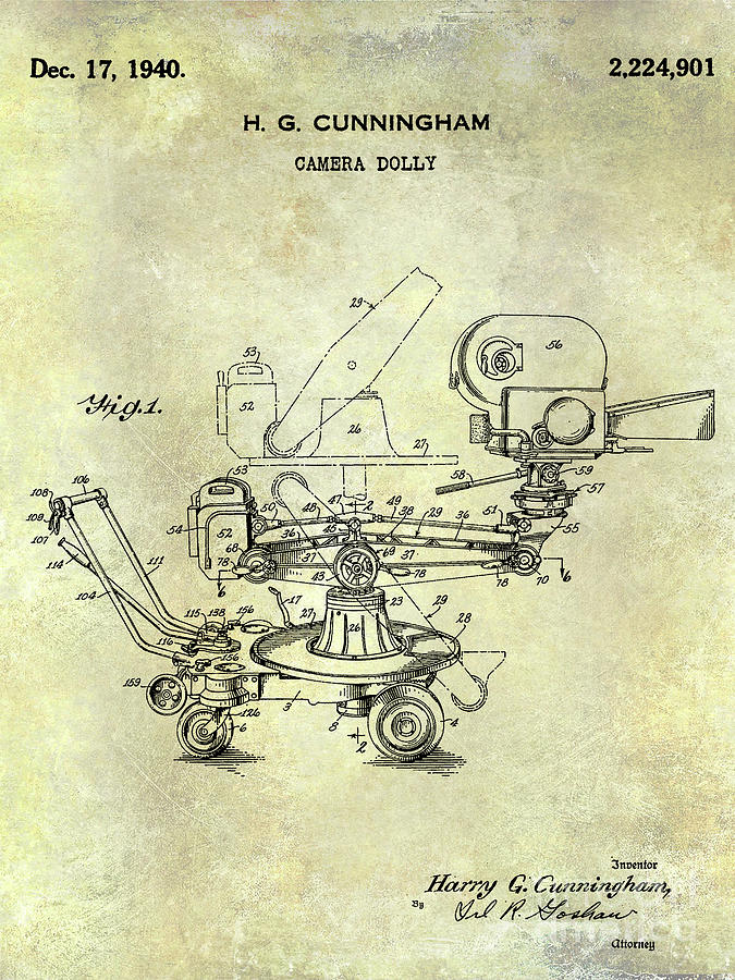 1940 Camera Dolly Patent  Photograph by Jon Neidert