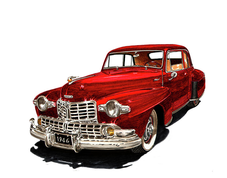 1946 Lincoln Continental MK I Painting by Jack Pumphrey