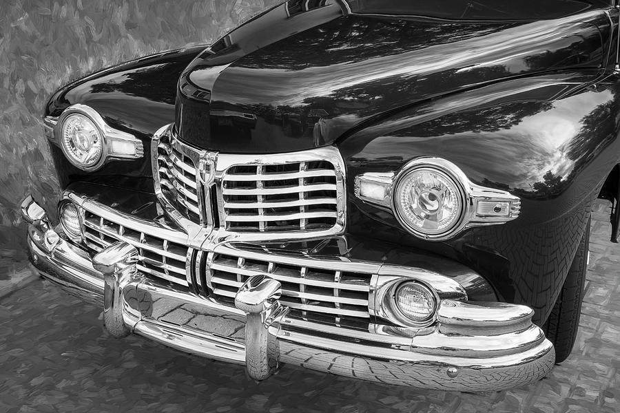 1947 Lincoln Continental BW Photograph by Rich Franco