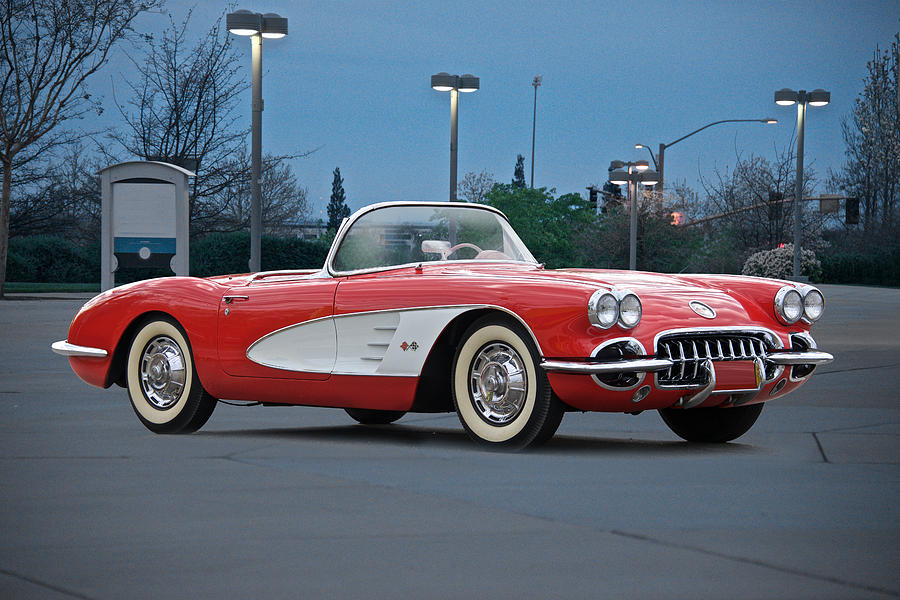 1958 Chevrolet Corvette Convertible Photograph by Dave Koontz - Pixels