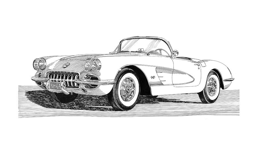 1960 Corvette Drawing