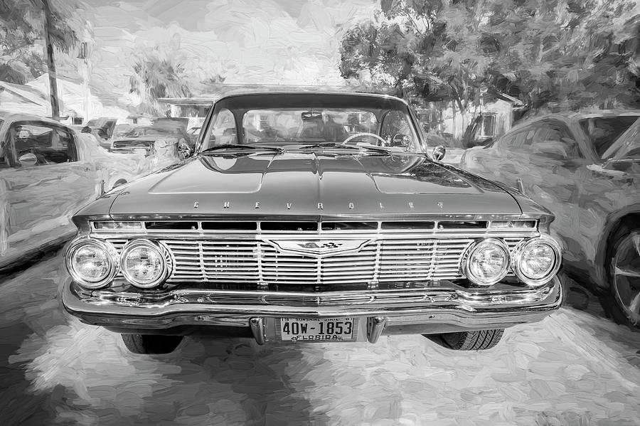 1961 Chevrolet Impala SS BW Photograph by Rich Franco