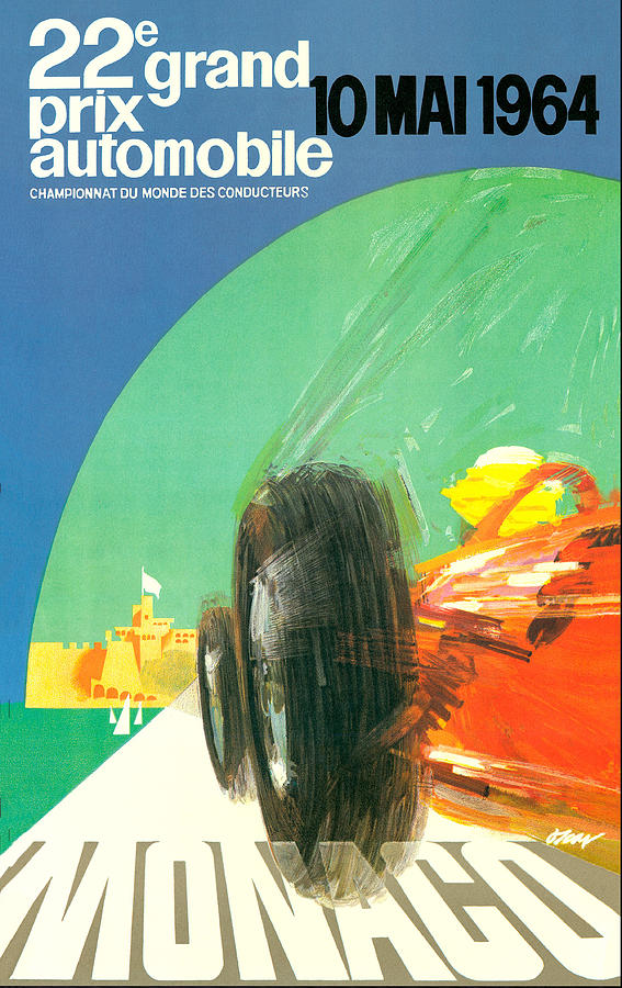 1964 F1 Monaco Grand Prix  Digital Art by Georgia Clare