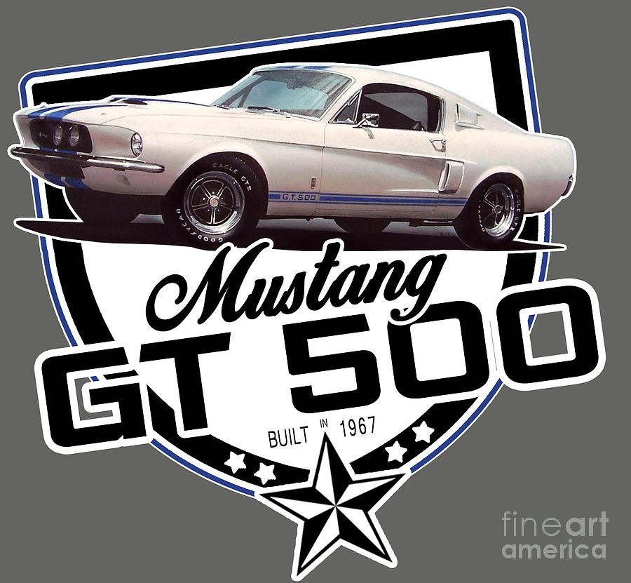 1967 Ford Mustang GT500 Digital Art by Paul Kuras - Fine Art America