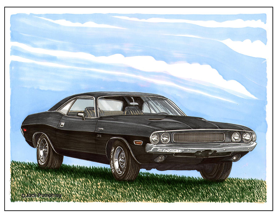 1970 Dodge Challenger Painting by Jack Pumphrey