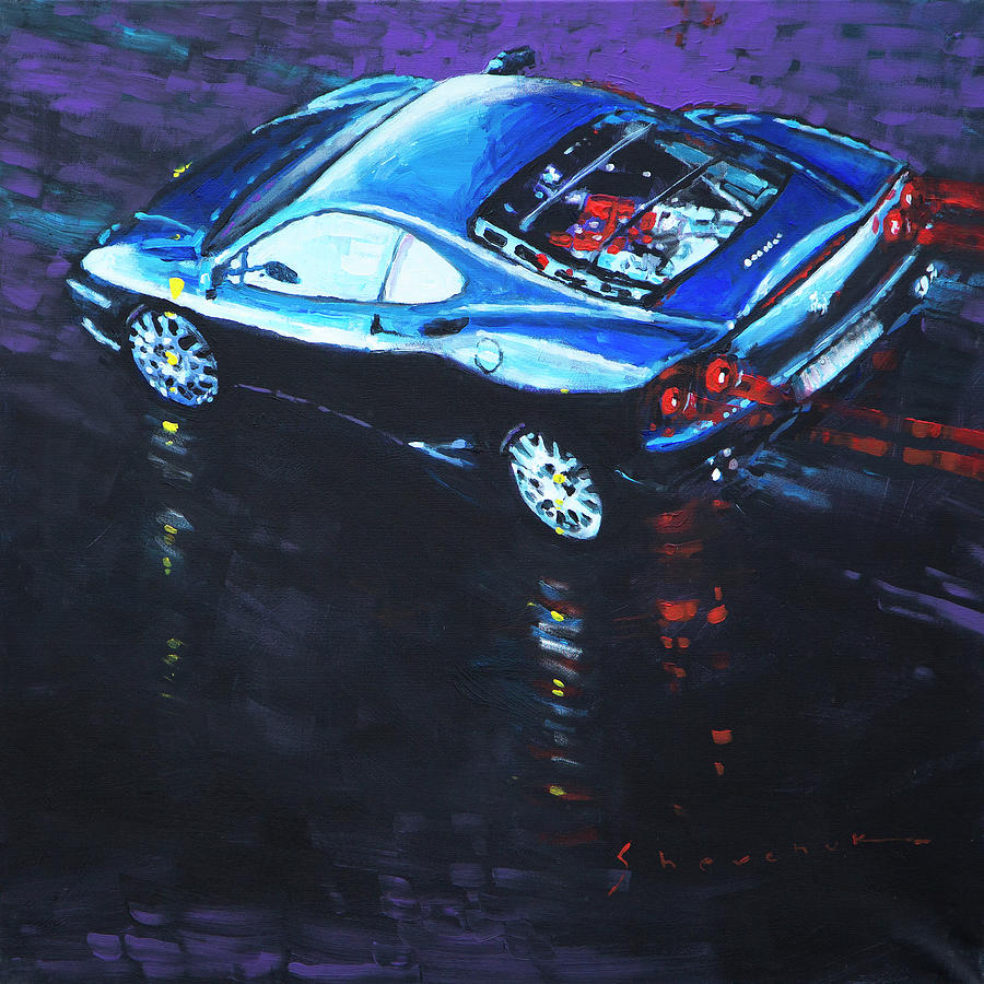 Oil On Canvas Painting - 2003 Ferrari 360 Challenge by Yuriy Shevchuk Oil On Canvas Painting - 2003 Ferrari 360 Challenge by Yuriy Shevchuk