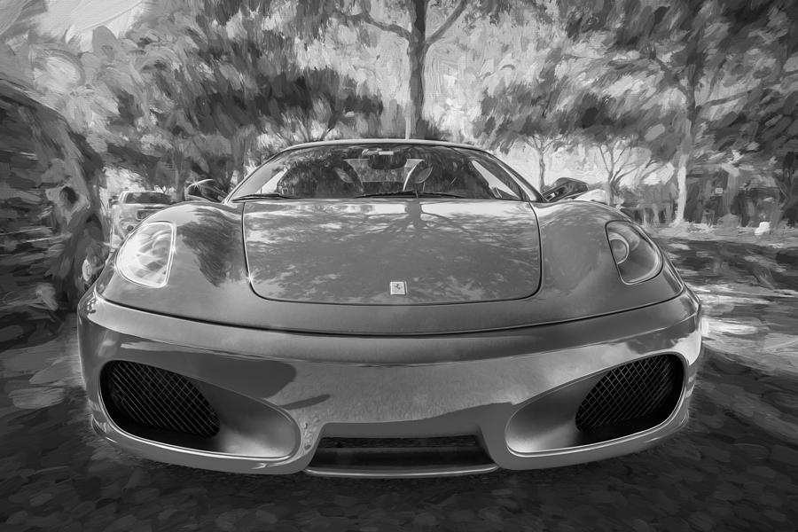 2009 Ferrari F430 Spider Convertible Painted BW #1 Photograph by Rich Franco