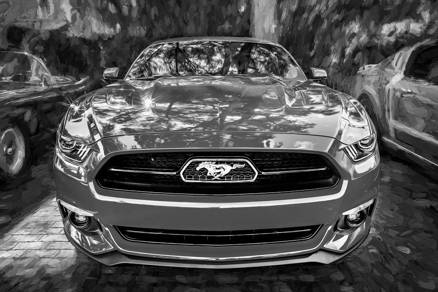 2014 Ford Mustang GT Painted BW #1 Photograph by Rich Franco