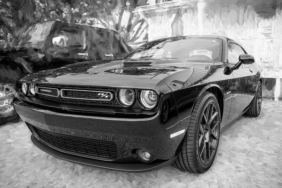 2016 Dodge Challenger R/T BW #1 Photograph by Rich Franco