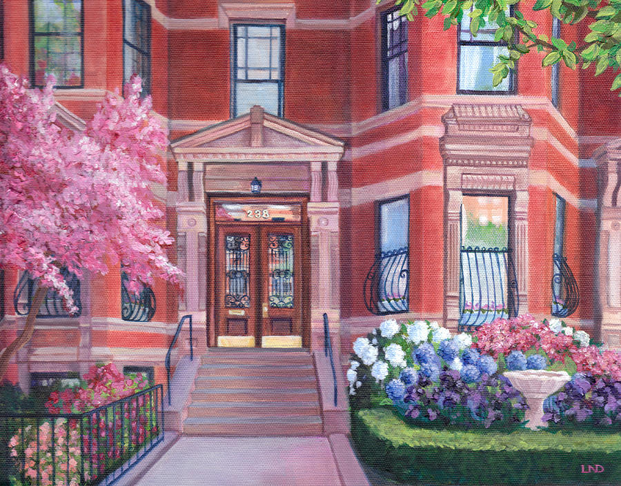 Boston Painting - 238 Marlborough Street #1 by Laura DeDonato