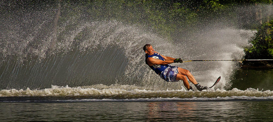 38th Annual Lakes Region Open Water Ski Tournament #1 Photograph by Benjamin Dahl