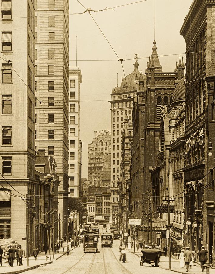 5th Avenue, Pittsburgh - 1910 #1 Photograph by Mountain Dreams