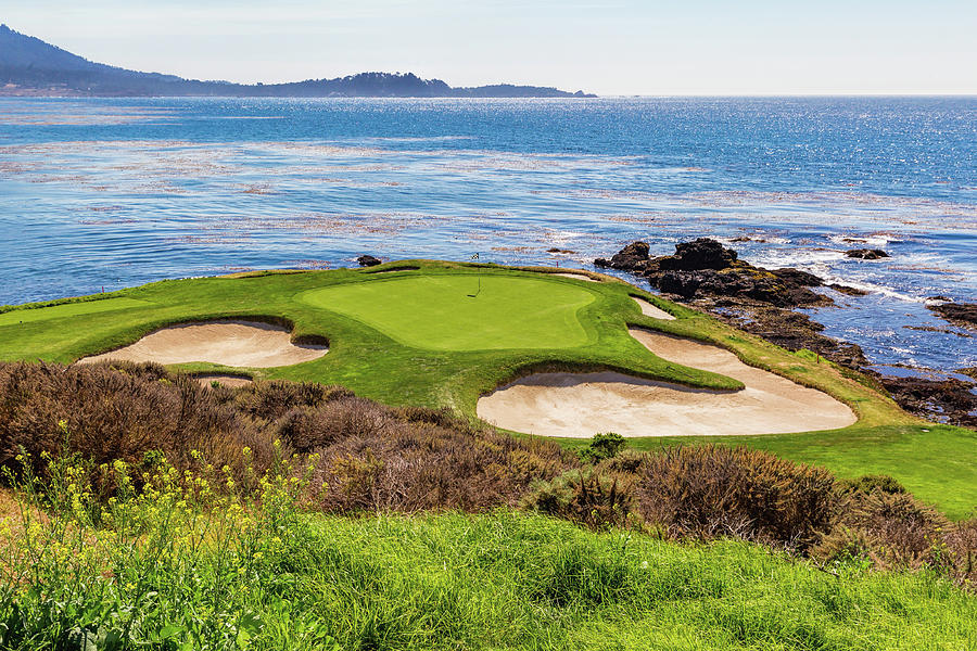 Golf Photograph - 7th Hole at Pebble Beach #1 by Mike Centioli