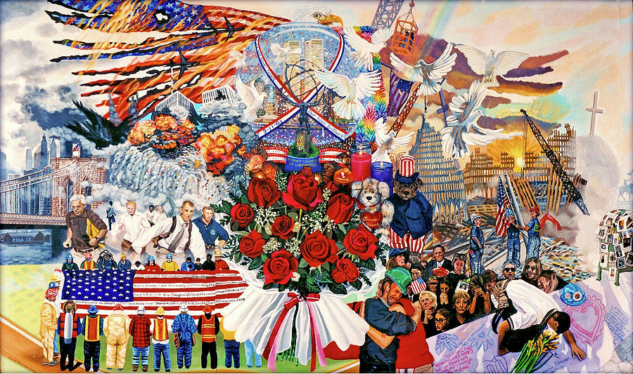 9/11 Memorial #1 Painting by Bonnie Siracusa