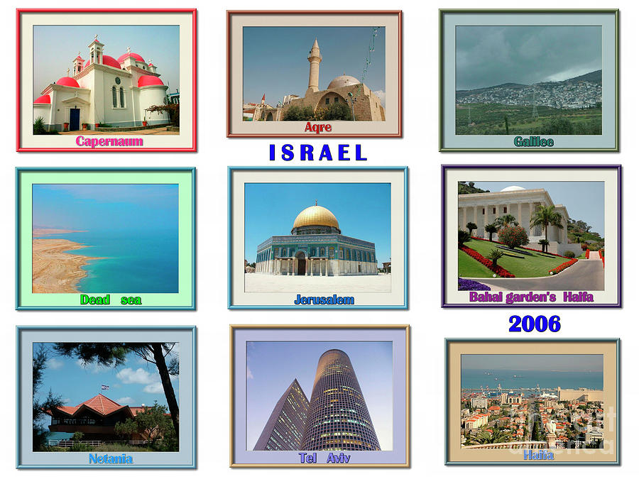 9 image Collage of Israel #1 Photograph by Tomi Junger