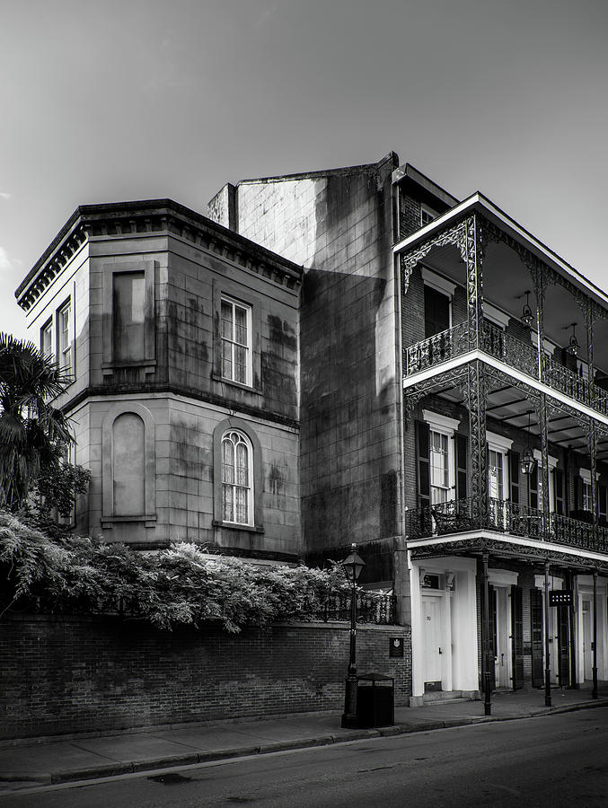 910 Royal Street In Black and White #1 Photograph by Greg and Chrystal Mimbs