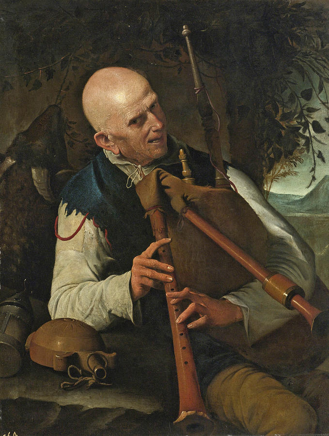 A Bagpiper #2 Painting by Pietro Paolini