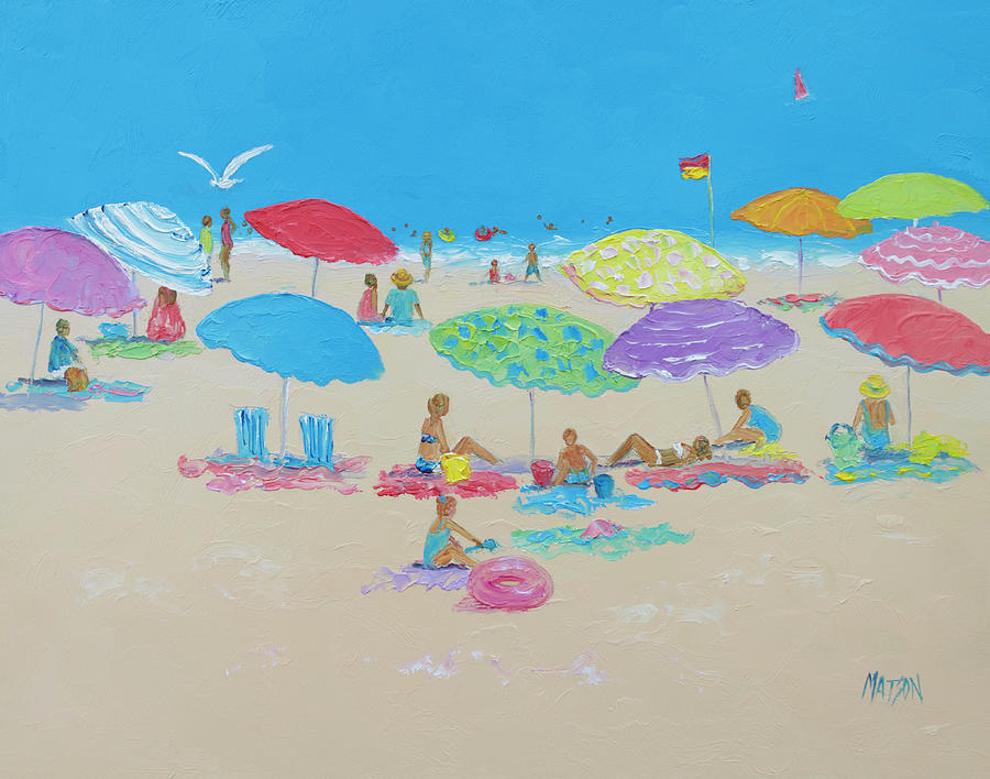 A Beach Scene #1 Painting by Jan Matson