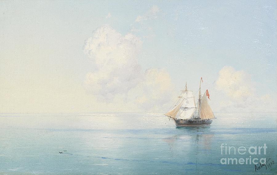 A Calm Morning at Sea  #1 Painting by MotionAge Designs