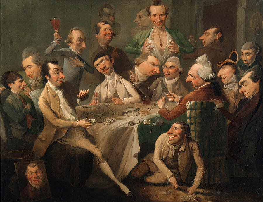 A Caricature Group, from circa 1766 Painting by John Hamilton Mortimer