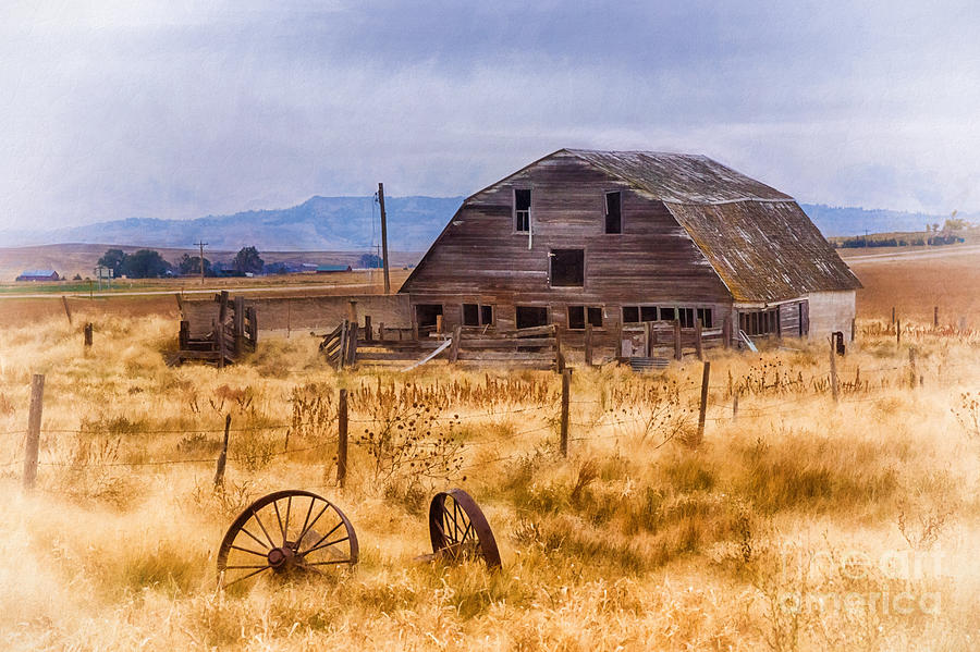 Farm Photograph - A Deserted Nebraska Farm #1 by Priscilla Burgers