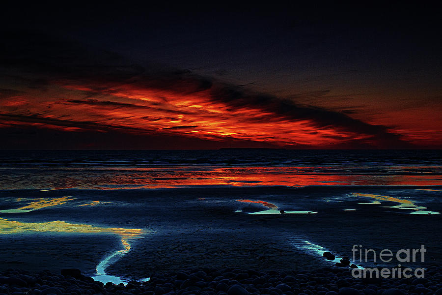 Sunset Photograph - A Fire in the Sky  #1 by Pete Moyes