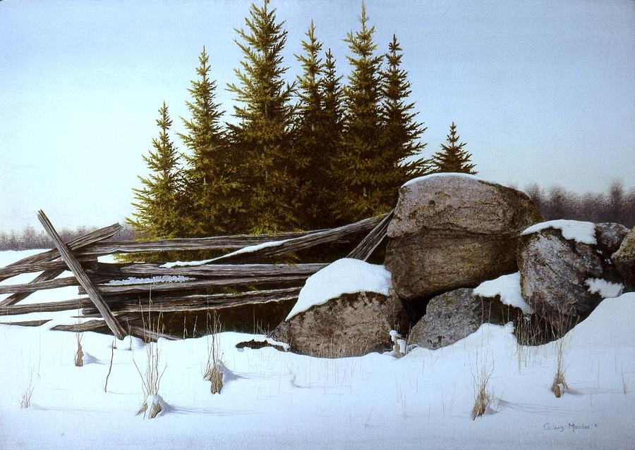 A gentle winter Breeze Painting by Conrad Mieschke