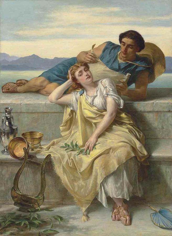 A Greek Ode #1 Painting by Alfred Elmore