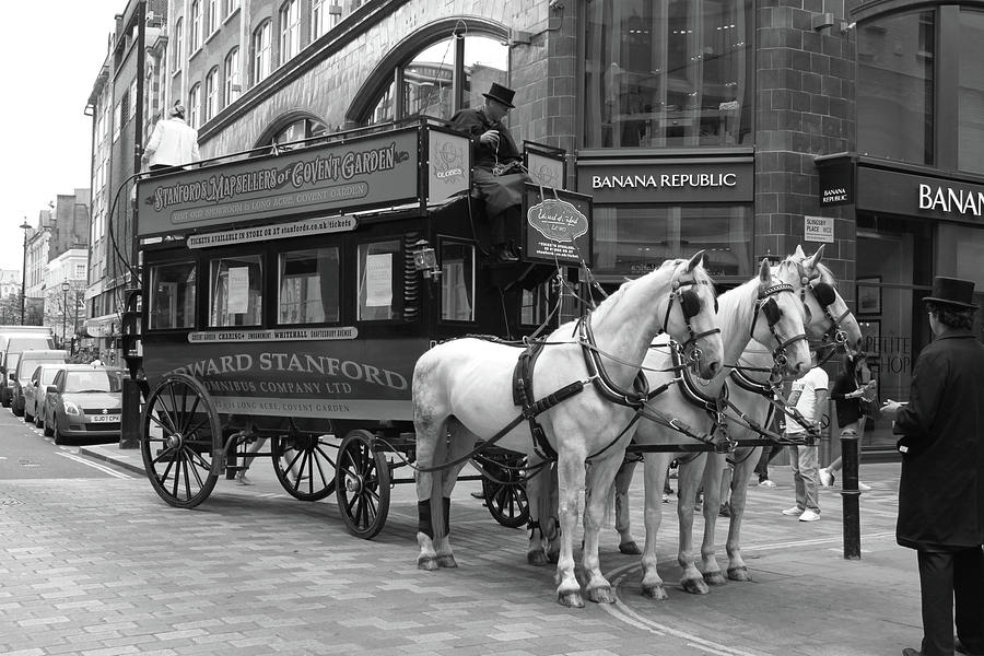 Victorian Horse Drawn Bus - London Photograph by Doc Braham