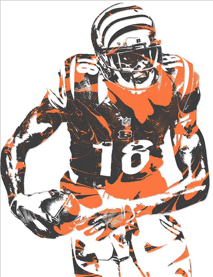 Aj Green Bengals Greeting Card by Joe Hamilton