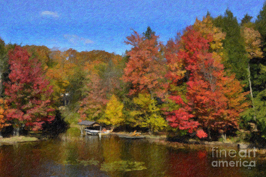 A Little Piece of Adirondack Heaven #1 Painting by Diane E Berry