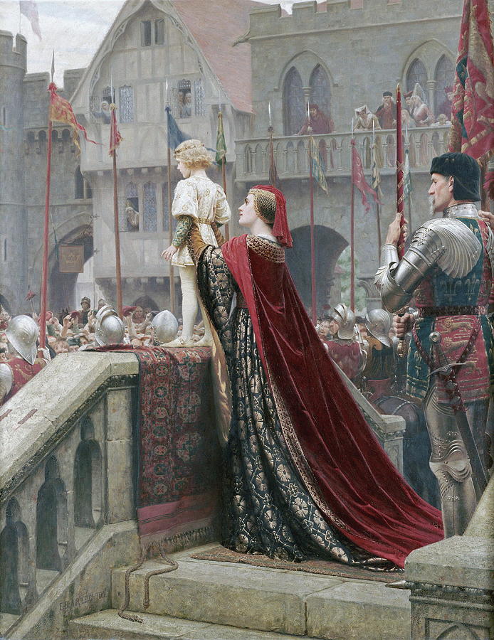 A Little Prince Likely In Time To Bless a Royal Throne  #2 Painting by Edmund Blair Leighton
