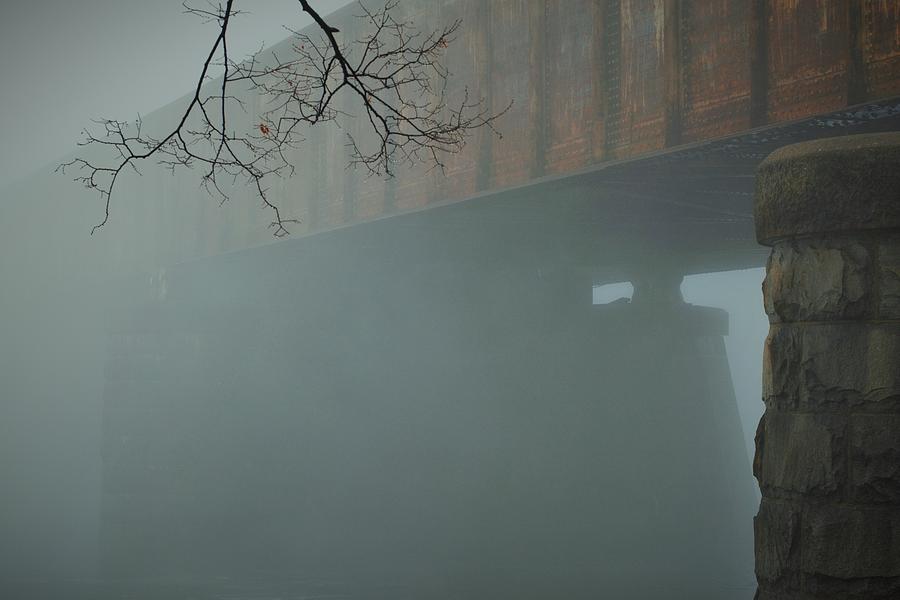 DC Bridge in Fog Photograph by Mark Mitchell