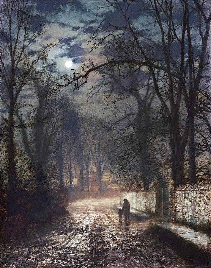 A Moonlit Lane Painting by Pam Neilands