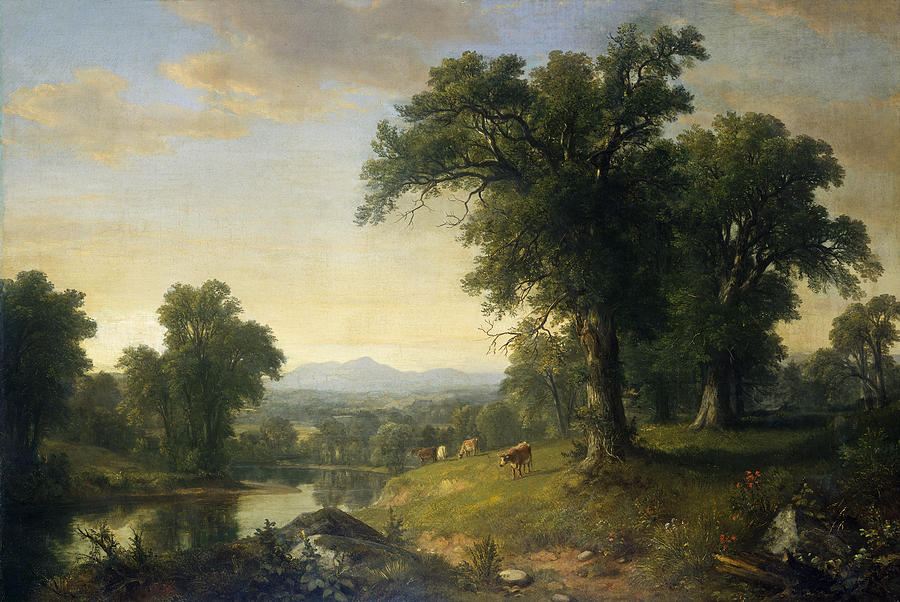 A Pastoral Scene #1 Painting by Asher Brown Durand