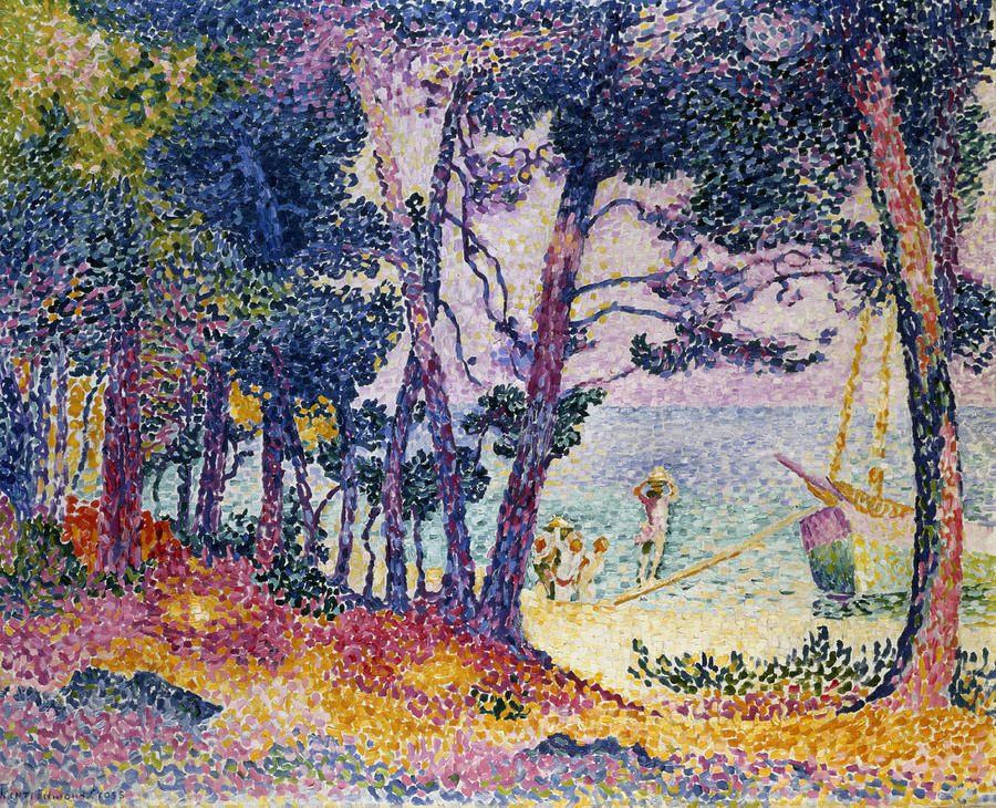 A Pine Grove Painting by Henri-Edmond Cross