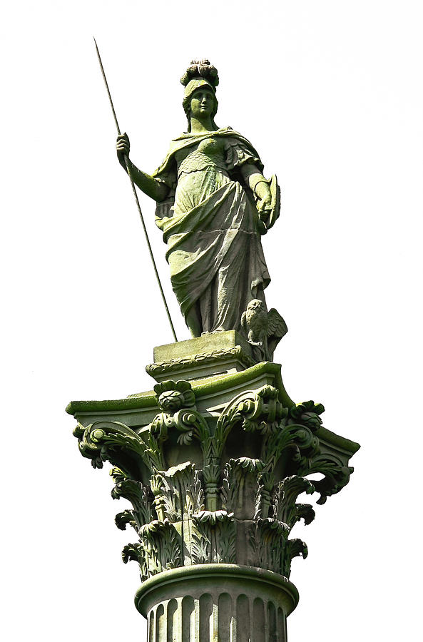 A statue of Minerva in Stainborough Park UK Sculpture by Robert Chlopas