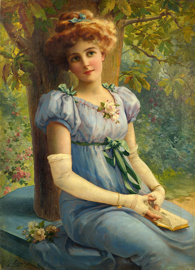 A sweet glance #1 Painting by Emile Vernon