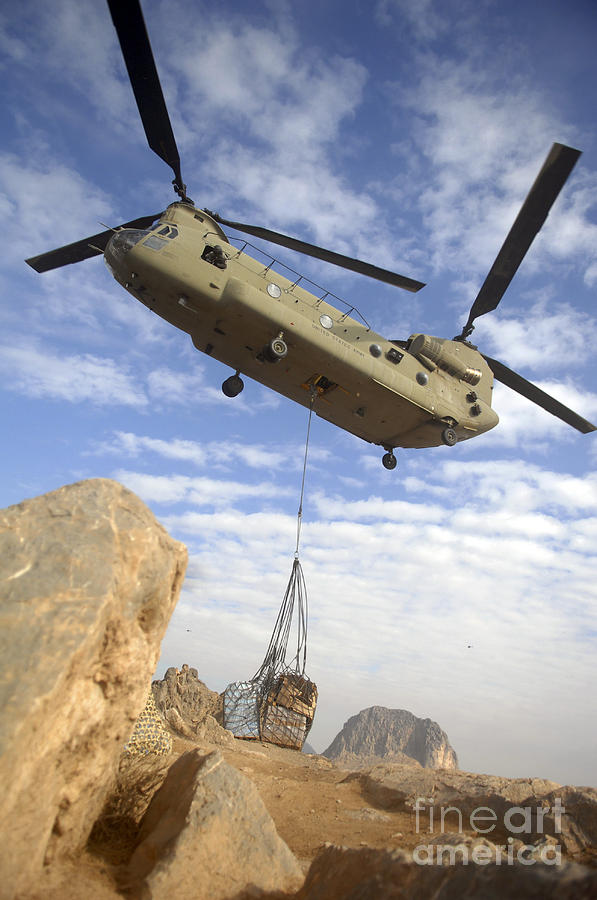 Transportation Photograph - A U.s. Army Ch-47 Chinook Helicopter #1 by Stocktrek Images