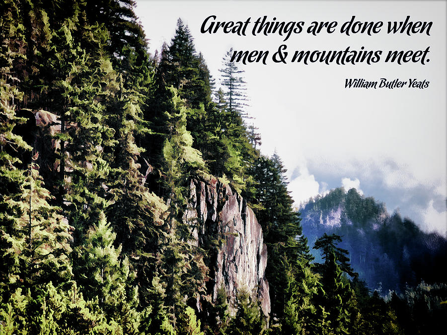 Men And Mountains Digital Art by Leslie Montgomery
