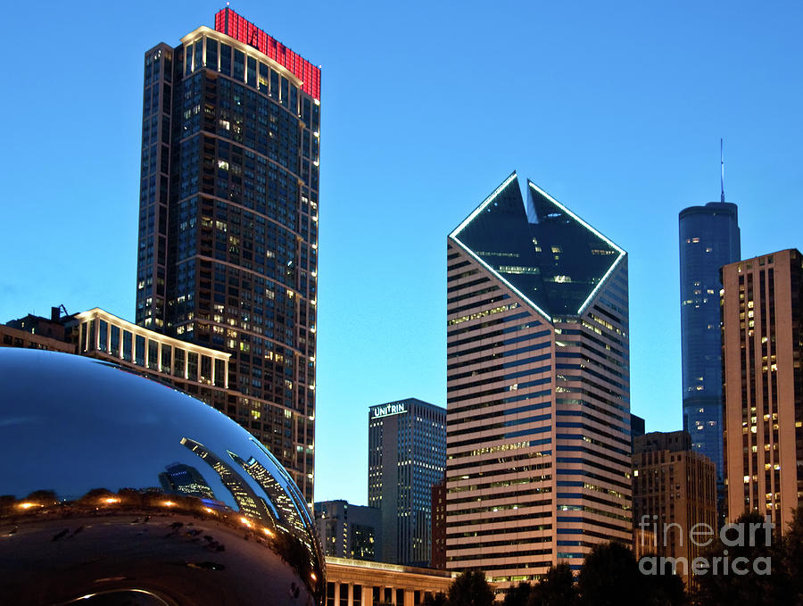 A View from Millenium Park at Dusk #2 Photograph by David Levin
