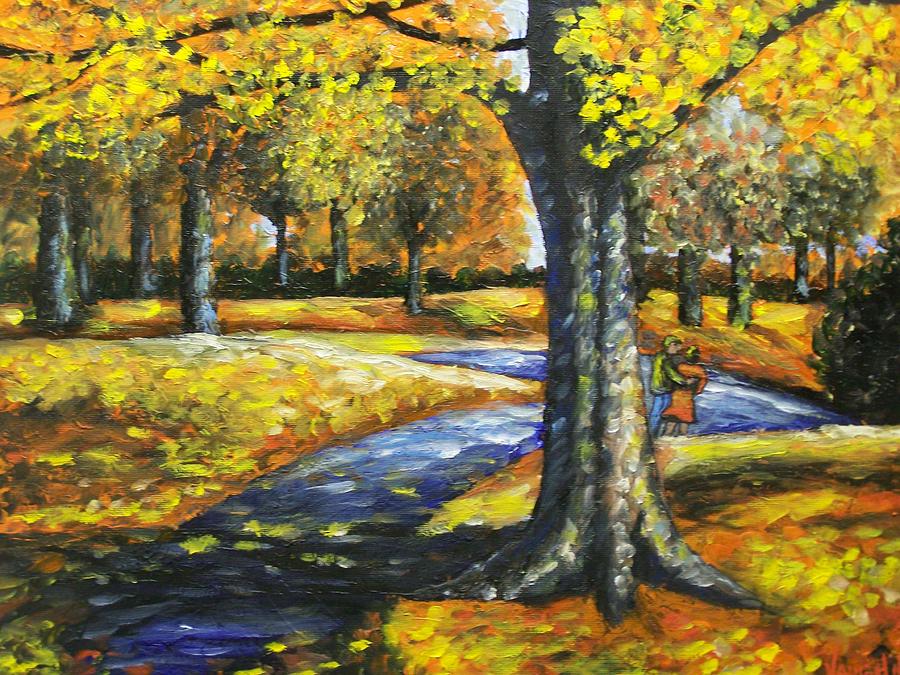 A Walk In The Park #1 Painting by Charles Vaughn