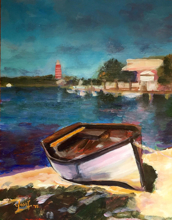 Abaco Dinghy  Painting by Josef Kelly