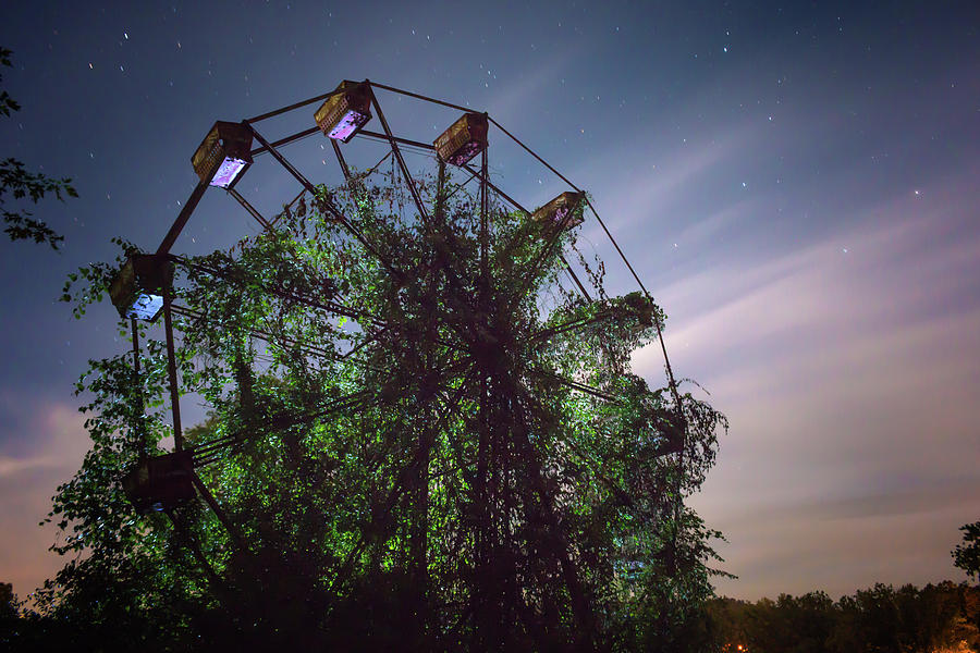 Nature Photograph - Abandoned Ferris Wheel #1 by Travis Rogers