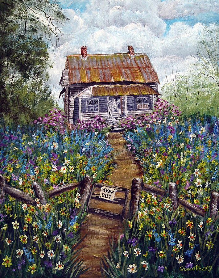 Abandoned House #1 Painting by Quwatha Valentine