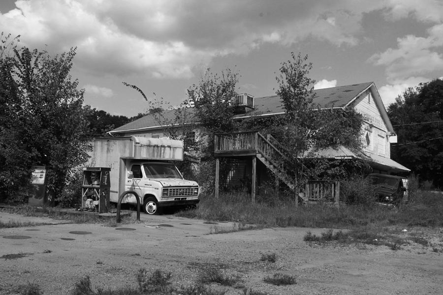 Abandoned N and J Convenience Store 2 BW Photograph by Joseph C Hinson
