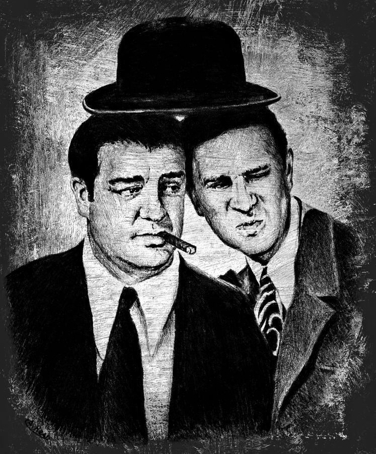 Abbott and Costello #1 Drawing by Andrew Read